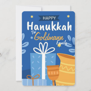 Carte de vœux joyeuse Hanukkah