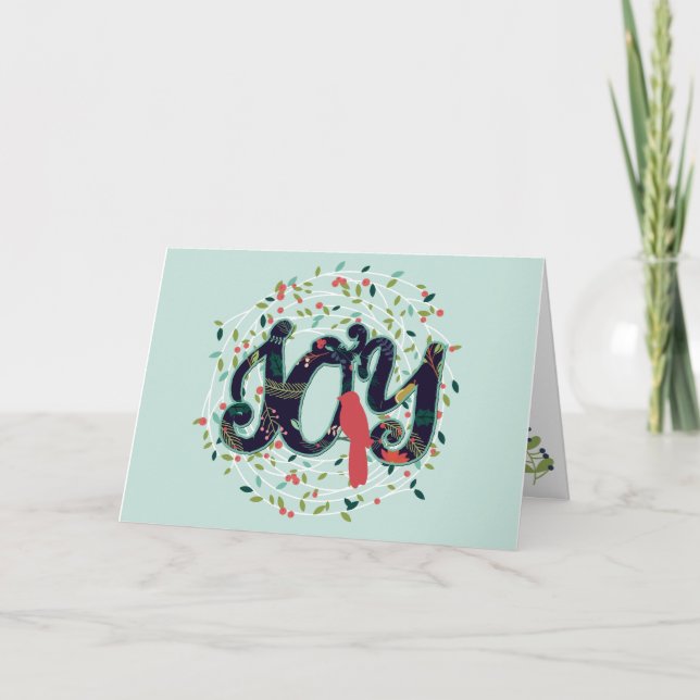 Carte de voeux Joyeuse Joy Holiday (Devant)