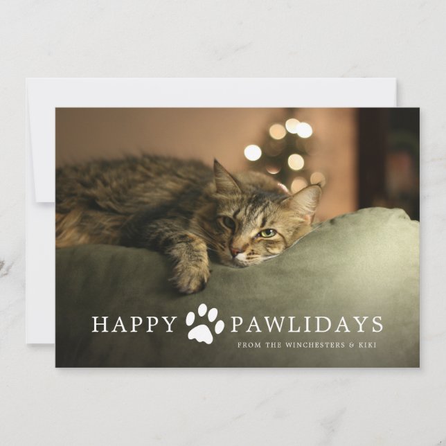 Carte de vœux Joyeuses fêtes de Pawlidays (Devant)