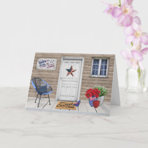CARTE DE VŒUX JOYEUX 4 JUILLET INTÉRIEUR VIDE
