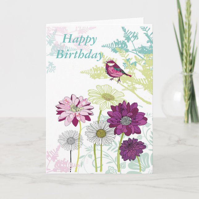 Carte de vœux Joyeux Anniversaire (Devant)