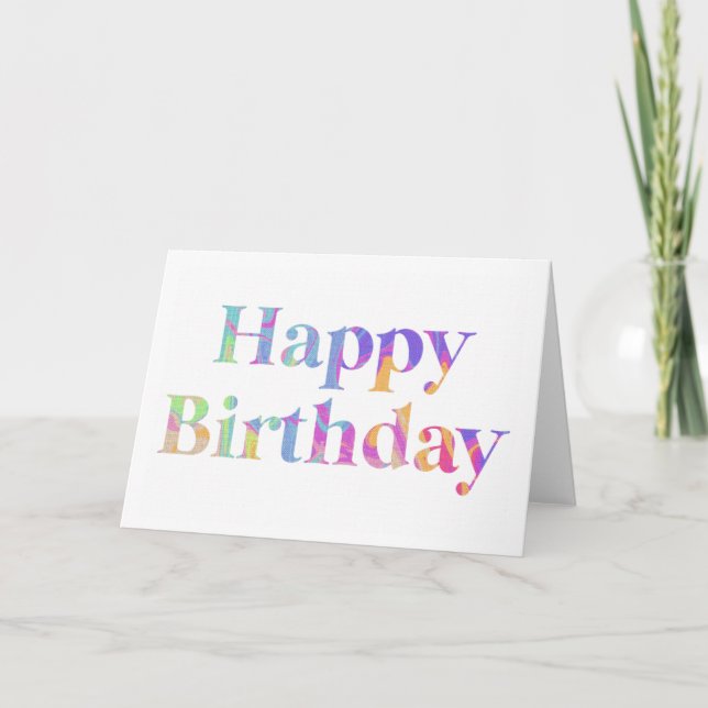 Carte de vœux Joyeux Anniversaire 5x7 (Devant)
