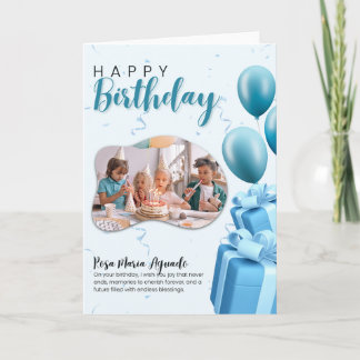 Carte de vœux joyeux anniversaire modifiable | Per