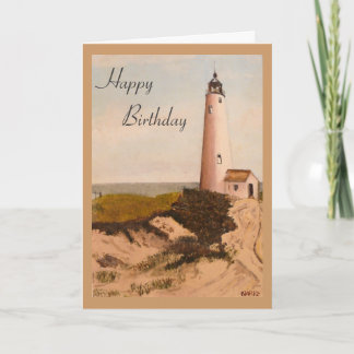 Carte de vœux Joyeux Anniversaire Phare de Nantuck