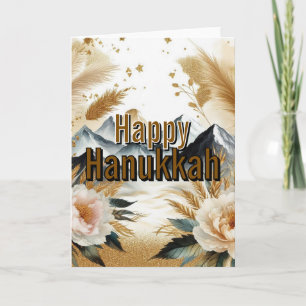 Carte de vœux joyeux Hanouka - Moderne Simple Mign