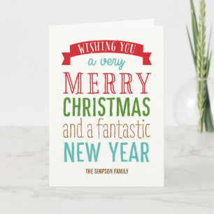 Carte de voeux Joyeux Message Holiday