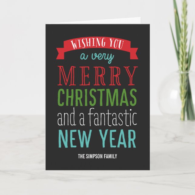 Carte de voeux Joyeux Message Holiday (Devant)