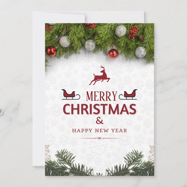 Carte de vœux Joyeux Noël (Devant)