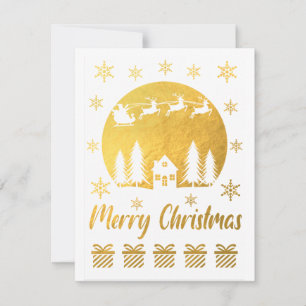 Carte de voeux Joyeux Noël blanc