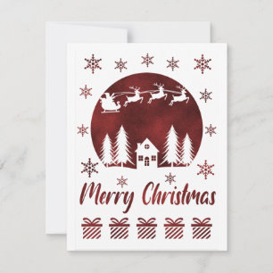 Carte de voeux Joyeux Noël blanc