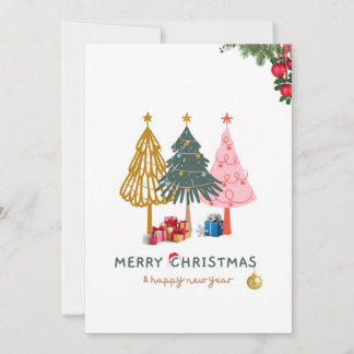 Carte de voeux Joyeux Noël et Nouvel An