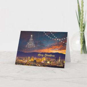 Carte de voeux Joyeux Noël Las Vegas