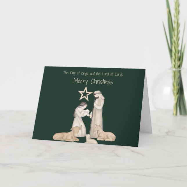 Carte de voeux Joyeux Noël Nativité (Devant)