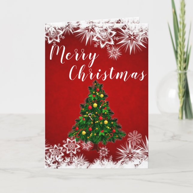 Carte de voeux Joyeux Noël plié (Devant)