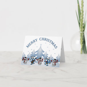 Carte de voeux Joyeux Noël Snowman