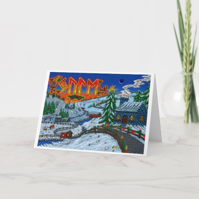 Carte de voeux Joyeux Yule (Devant)