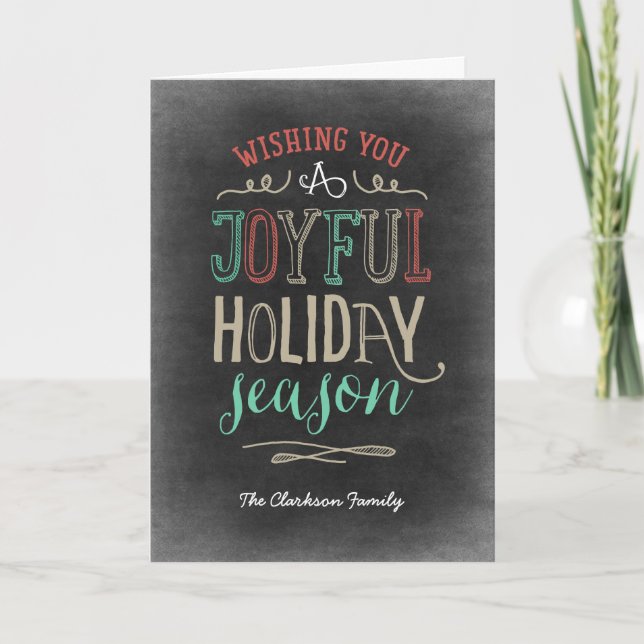 Carte de voeux Joyful Season Holiday (Devant)