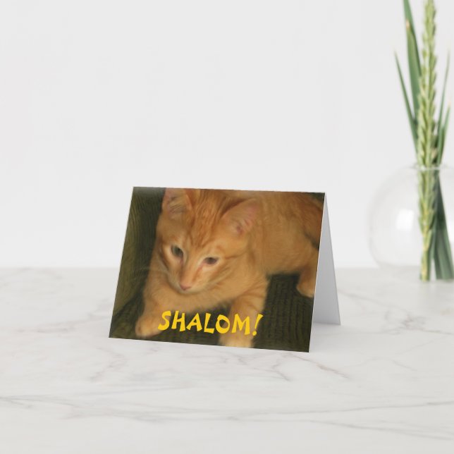 Carte de voeux juive de Kitty "SHALOM" (Devant)