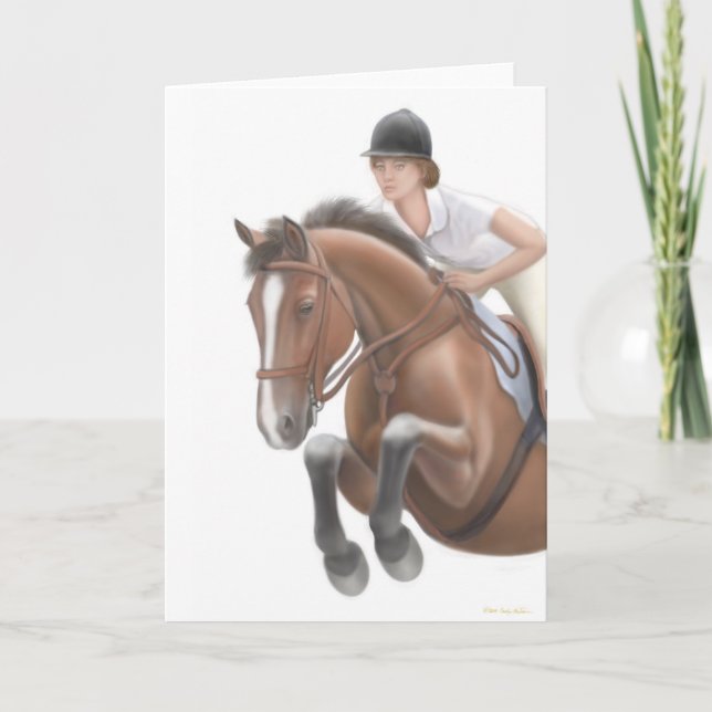 Carte de voeux Jumper Horse (Devant)