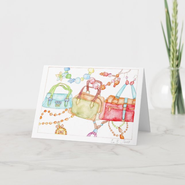 Carte de voeux juste de sacs à main (Devant)