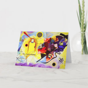 Carte de voeux Kandinsky jaune rouge bleu