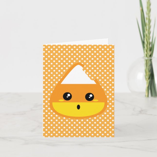Carte de vœux Kawaii Candy Corn (Devant)