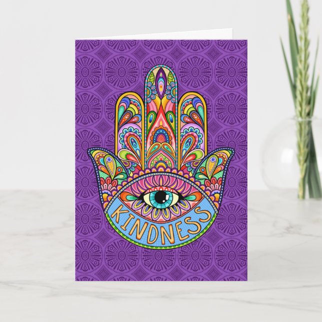 Carte de voeux Kindness Hamsa (Devant)
