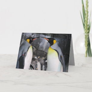 Carte de voeux King Penguins in Love