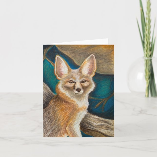 Carte de voeux Kit Fox (Devant)