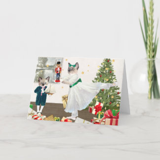Carte de voeux Kittens Nutcracker