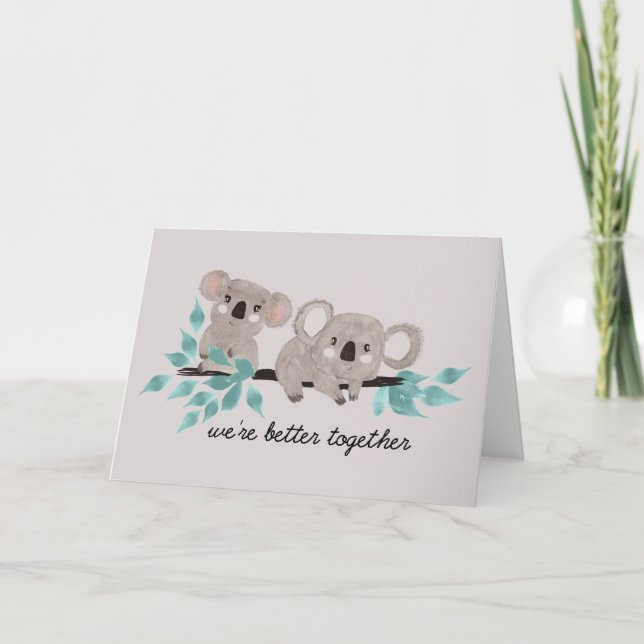 Carte de voeux Koala Bear Water Color (Devant)