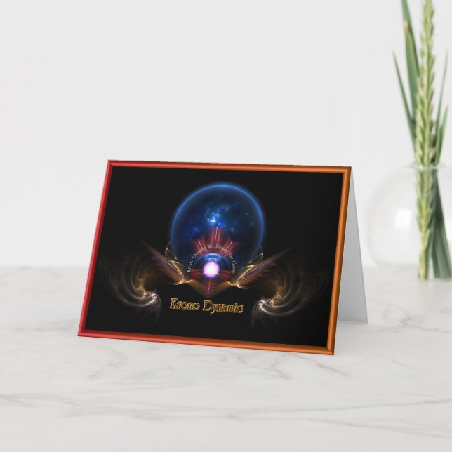Carte de voeux Krono Dynamic Fractal Art (Devant)