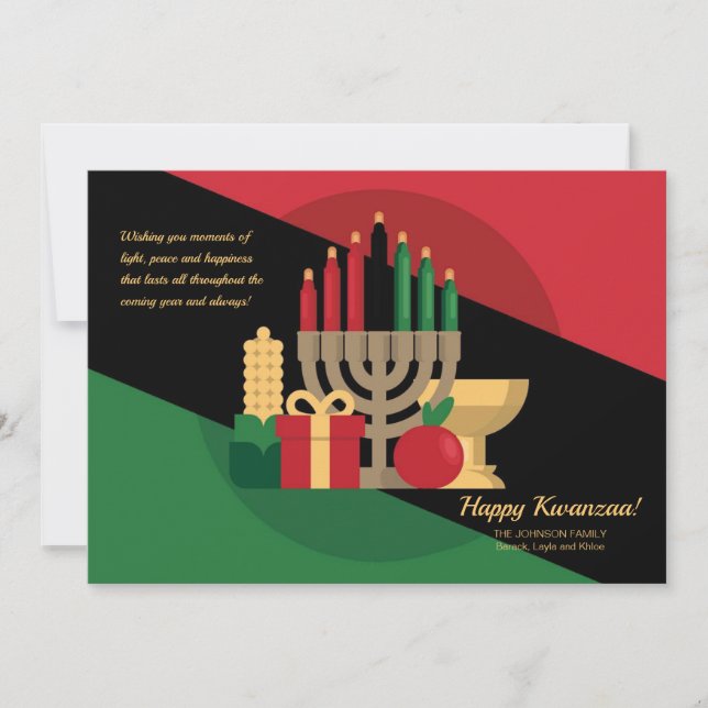Carte de voeux Kwanzaa Candles (Devant)