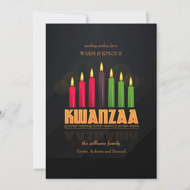 Carte de voeux Kwanzaa Candles (Devant)