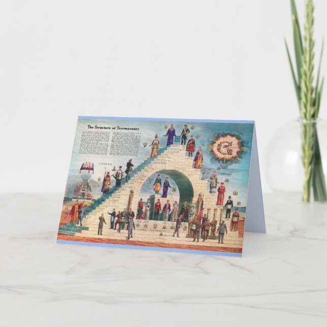 Carte de voeux - La structure de la franc-maçonner (Devant)