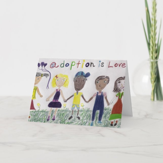 Carte de voeux - L'adoption est amour (Devant)