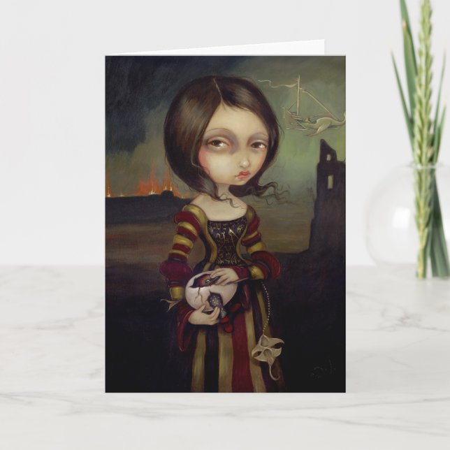Carte de voeux "Lady with a Bosch Egg" (Devant)