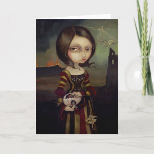 Carte de voeux "Lady with a Bosch Egg"