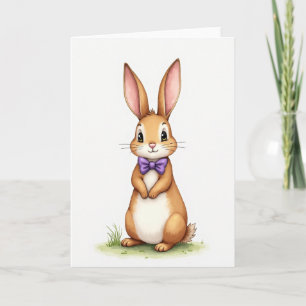 Carte de vœux lapin amical