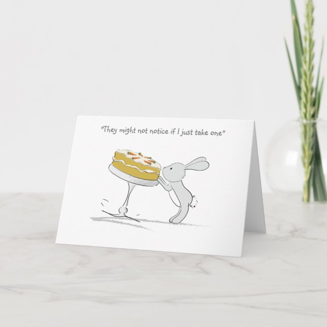 Carte de voeux lapin simple (Devant)
