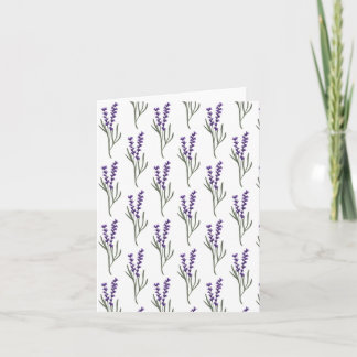 Carte de voeux Lavender Motif blanc