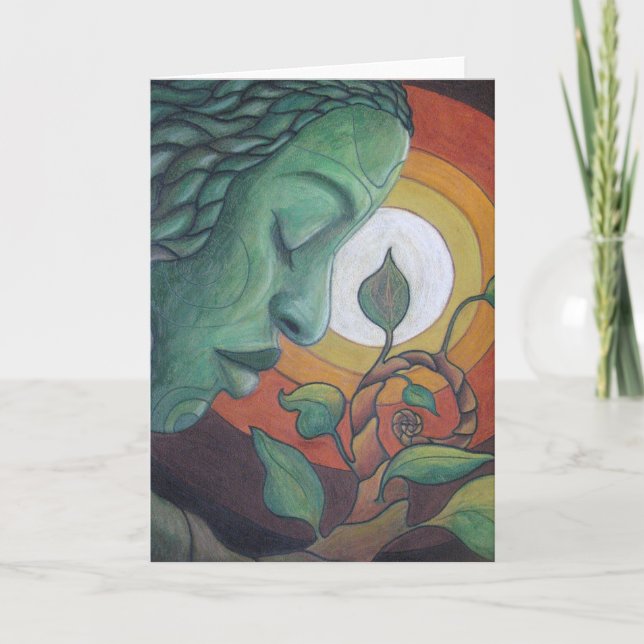 Carte de voeux : "Le réveil" (Devant)