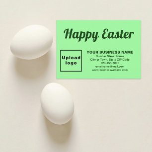 Carte de voeux légère verte Pâques Business Flat