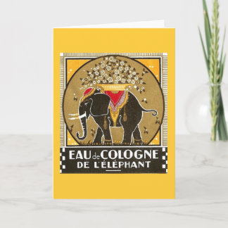 Carte de voeux l'elephant de l'Eau de Cologne De