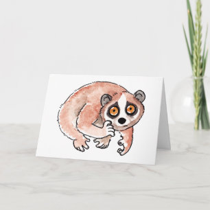 Carte de voeux Lente Loris