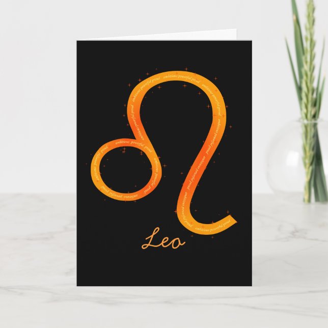 Carte de voeux Leo - vide (Devant)