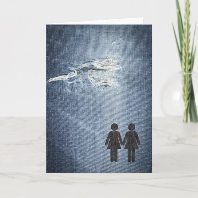 Carte de voeux lesbienne de couples (Devant)