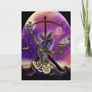 Carte de voeux Libra Zodiac