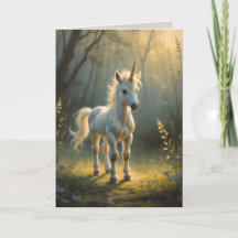 Carte de vœux licorne First Light Kin
