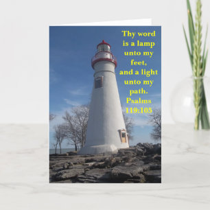 Carte de voeux Lighthouse avec message Inspiration